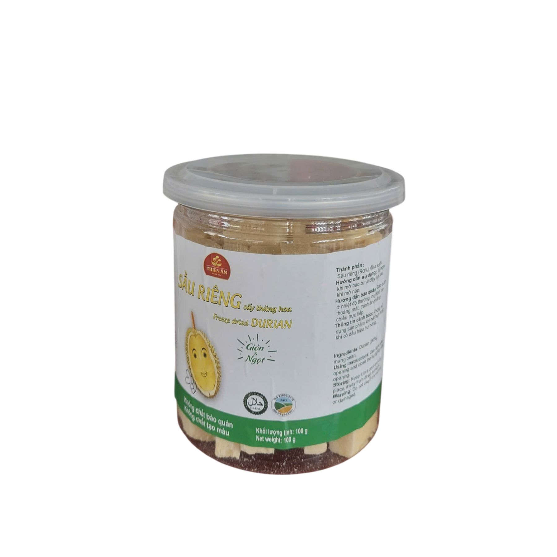 Sầu Riêng Sấy Thăng Hoa - Hũ 100g