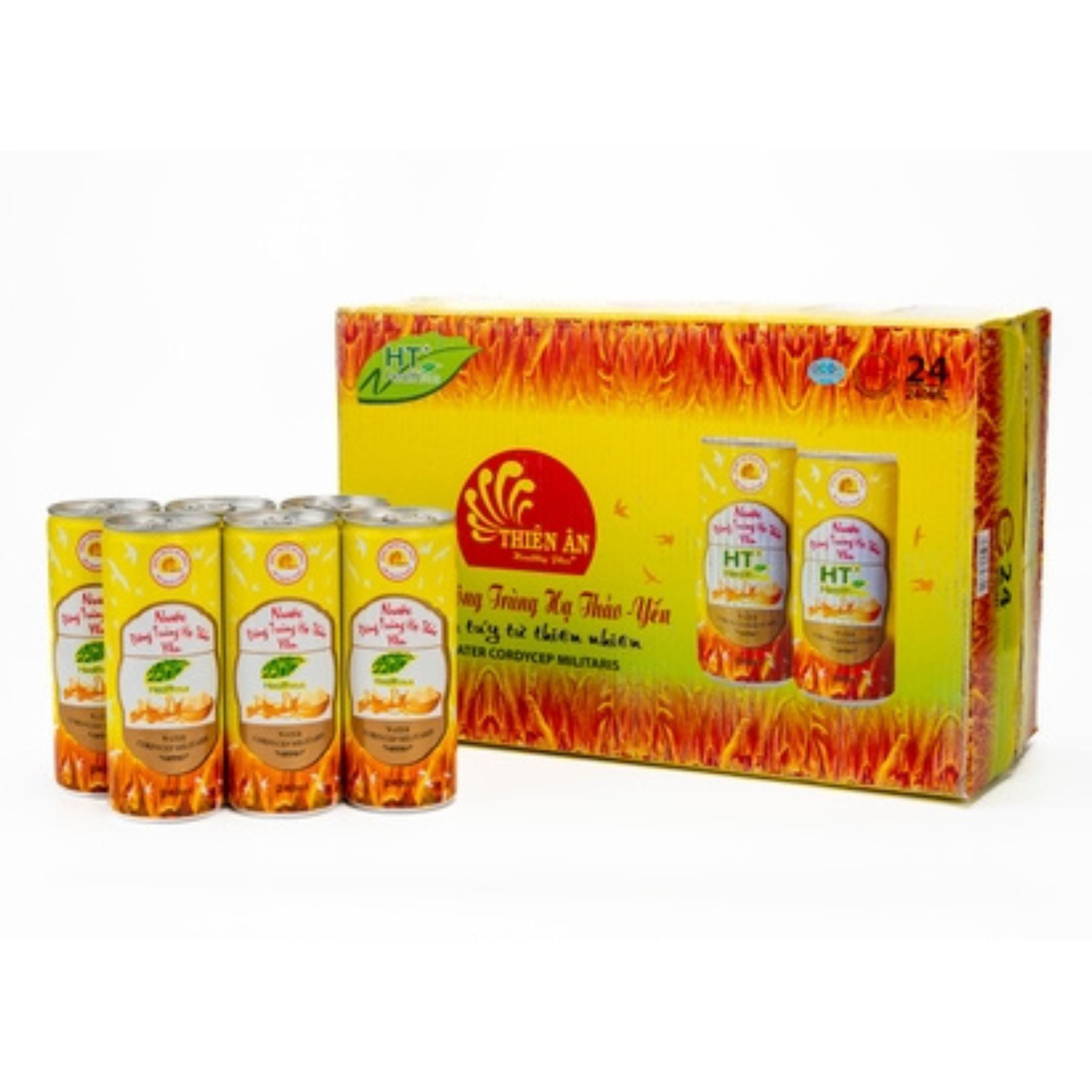 Thùng 24 Lon Nước Đông Trùng Hạ Thảo Yến THÙNG 24 LON (240ML/LON)